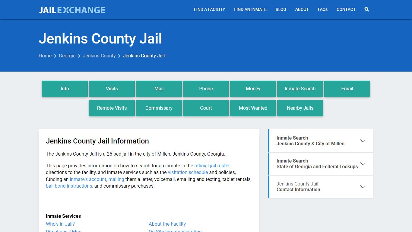 Jenkins County Jail, GA Inmate Search, Information